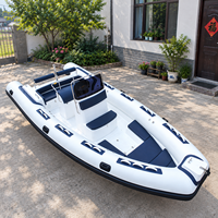 Bateau pneumatique de support pour yacht RIB-680C, coque en fibre de verre, certifié CE, bateau d'accompagnement marin