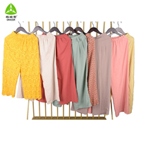 Pantalons amples pour femmes de marque Gracer, qualité AAA, en polyester/coton, haut de gamme, propres, d'occasion, vêtements décontractés, Chine Guatemala