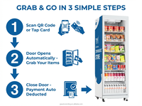 Máquina Expendedora Inteligente con Reconocimiento Visual por IA, Código QR, Apertura de Puerta, Sistema de Refrigeración y Pantalla Táctil
