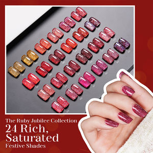 MissGel وصل حديثًا طلاء جيل ديسكو عاكس خالي من Hema من 24 لونًا طلاء أظافر جل OEM/ODM TPO مجاني بالأشعة فوق البنفسجية جيل ماسي أحمر لامع طلاء أظافر جل - Product Image 5