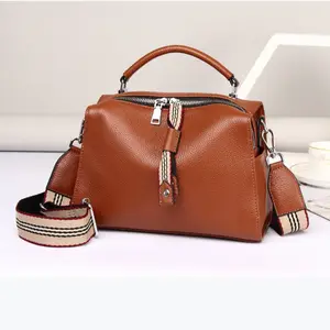 Top Custom Logo High Quality Hand Cross Bags Leather Messenger One Strap Shoulder Bag For Women