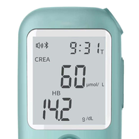 Mini portable surveillance de la glycémie test de créatinine sanguine créatinine acide urique Hb EGFR 5 en 1 mètre Bluetooth