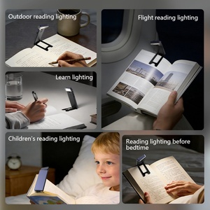 EGH Modern Mini Portable <b>LED</b> Desk Lamp Lightweight Clip-on Book <b>Light</b> Novelty Design White Black Shade PC DC for Reading Room - Product Image 3