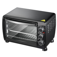Meitong — mini four électrique 18l, 4/9 pouces, couleur noire, pour pizza, four à pizza