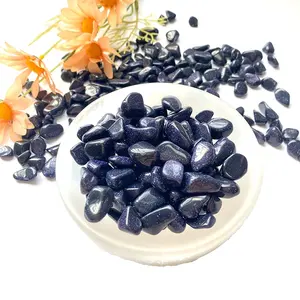 Whosale Natural Polished Raw Blue sandstone Rough Chips Crystal Healings Stones Crystal Gravel Tumble For Healing