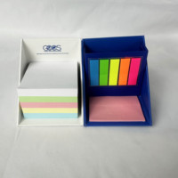 Bloc-notes cube pliable auto-adhésif personnalisé 8x8cm avec porte-stylo en carton rigide pour usage promotionnel