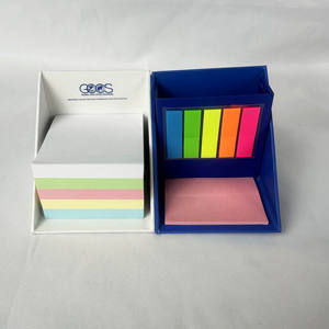 <span class=keywords><strong>Bloc</strong></span>-notes cube pliable auto-adhésif personnalisé 8x8cm avec porte-stylo en carton rigide pour usage promotionnel - Product Image 3
