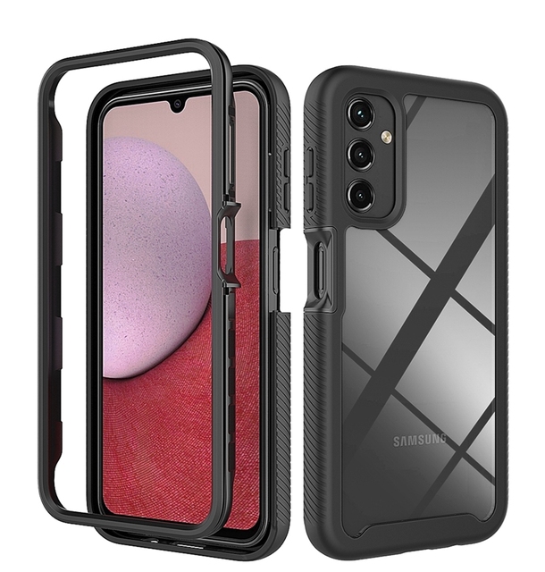 Rubber Frame Armor Grade Defender PC TPU Rugged Shockproof Case for Samsung Galaxy A14 4G / 5G Cover Case