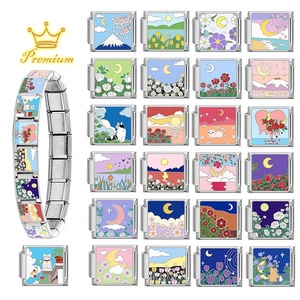 Connecteur Magique Créatif Série Base Carrée en Acier à Ressort Modulaire DIY Bijoux Électroplaqués Bracelet Personnalisé Fait Main - Product Image 4