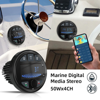 Récepteur stéréo marin de sauna de bateau de rythme IP6X imperméable BT a permis la radio AM de FM avec la sortie de puissance 4*50W