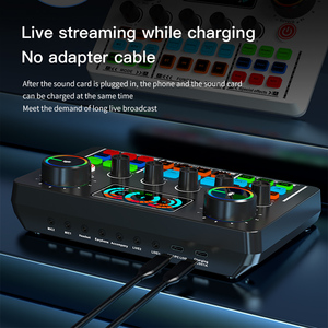 Tarjeta de Sonido con Cambiador de Voz para Karaoke en Casa, Grabación en Vivo, con Múltiples Efectos de Audio, Tarjetas de Sonido y Mezcladoras - Product Image 3