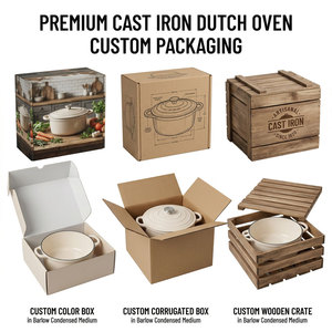 Vente en gros de casseroles en fonte émaillée E-Top casseroles personnalisées en fonte antiadhésive de haute qualité Dkm Tencere Marmite Ollas De Cocina - Product Image 3
