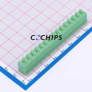 DB2ERC-5.0-15P-GN Plug-in Terminal Block P=5mm Connector Board-to-Board / Socket - Closed 1x15P 5mm Green - Product Image 2