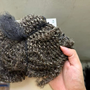 ผมเวียดนามแท้ เกรดพรีเมียม 100% จากผู้บริจาคคนเดียว สีเทาธรรมชาติแบบเกลือพริกไทย ลอนหยิกแบบคิงกี้ ไม่ผ่านกระบวนการเคมี  แบบเป็นมัดสำหรับต่อผม - Product Image 1