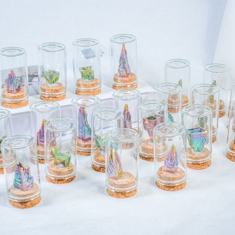 Wholesale Bismuth Mini Skull Crystal Carving