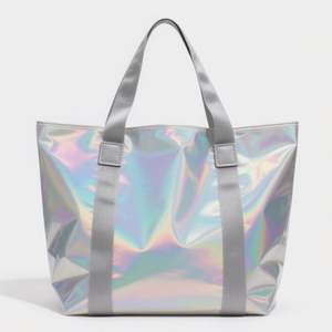 Sac de courses écologique réutilisable en PP non tissé, grand format, holographique, métallisé laser, laminé, pour supermarché - Product Image 4