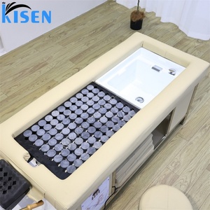 Table de massage et de beauté Kisen de qualité supérieure pour salon, avec fonction lit de moxibustion, spa capillaire, bain de pieds et chaise de pédicure - Product Image 6
