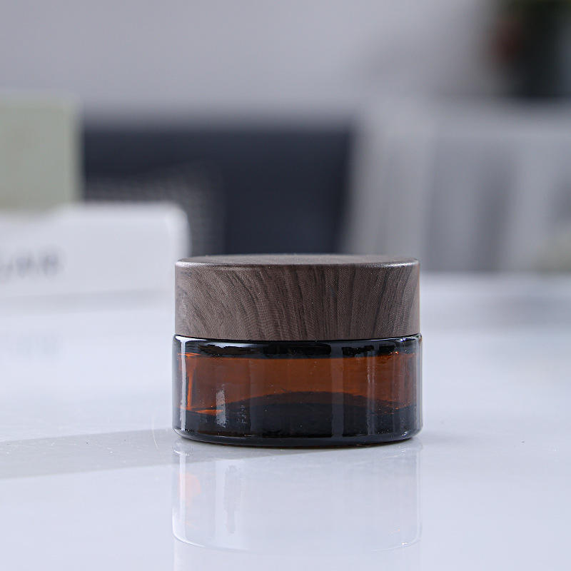 brown jar wood grain cap