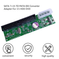 Adaptador convertidor SATA a PATA IDE Plug Play 7 15 pines 3.52.5 SATA HDD