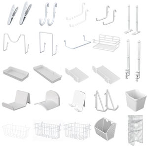 อุปกรณ์จัดระเบียบผนังพลาสติก pegboard ที่เรียบง่ายมีหลายตัวเลือกดีไซน์ถอดออกได้และอุปกรณ์เสริมมากมายสำหรับทุกพื้นที่ - Product Image 5