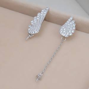 Accesorios de Moda DIY para Mujer, Cadena de Plata S925, Pendientes, Collar Largo con Borla, Cadena Doble Semiterminada para Joyería Personalizada - Product Image 1