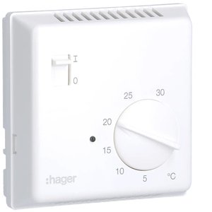 Compatibile con Termostato Bimetallico da Parete Hager 10A 230V, Interruttore di Controllo Temperatura a 3 Fili - Product Image 1