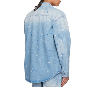 OEM Fading Vintage Wash Trucker <b>Jacket</b> Chest Button-flap Patch Pockets Custom <b>Denim</b> <b>Jacket</b> - Product Image 3
