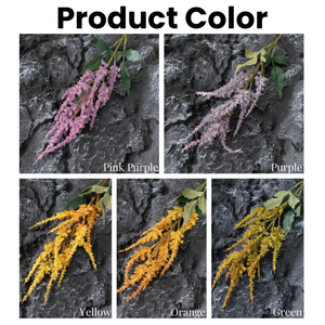 Nouvel Arrivage – Fleurs d'astilbe artificielles en soie à tige unique, violettes, en plastique, pour la décoration de la maison et de mariages - Product Image 3