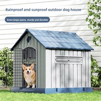 Nichoir d'extérieur pour chien de taille moyenne, toutes saisons, résistant au froid et à la pluie, respirant, en polypropylène, maison de chien d'hiver, villa imperméable