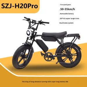 Bicicleta de Montaña Vintage de 20 Pulgadas Directo de Fábrica con Neumáticos Anchos, Batería de Litio de 48V y Neumáticos Traseros Anchos de 1000W que Proporcionan Excelente Rendimiento - Product Image 1