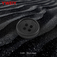 Kancing Resin Tekstur Marmer YWEIY dengan Logo Terukir, 4 Lubang, untuk Kemeja, Jubah, Thobe, Kandura, dan Pakaian