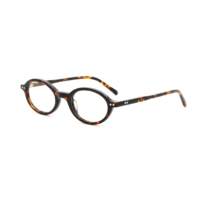 Lunettes optiques unisexes G5760F rétro, petites, rondes, en acétate, monture rouge transparente, verres démonstratifs clairs, logo personnalisé, vente en gros