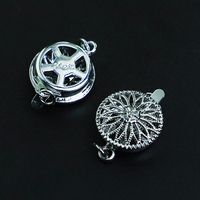 Connecteurs de collier et bracelet en forme de fleur creuse en gros, fermoirs de haute qualité faits à la main pour la fabrication de bijoux DIY, référence PJ0039