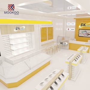 Muebles de diseño para tienda de teléfonos móviles para mostrador y estante de exhibición de vidrio duradero - Product Image 1