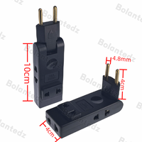 Adaptateur de prise électrique murale 4 en 1, prise européenne, adaptateur de prise à 180 degrés, adaptateur de voyage Mexique Canada, convertisseur d'alimentation portable