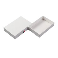 Boîte cadeau plate en carton recyclable de haute qualité avec logo personnalisé, en papier artistique, avec couvercle et base, pour bijoux ou sous-vêtements