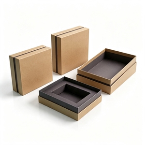 Cajas rígidas de papel kraft personalizadas, de forma rectangular, para embalaje de regalo de alta gama con inserto de EVA para joyería, relojes y gafas. - Product Image 3