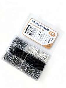 Kit d'ancrage pour cloisons sèches en nylon et acier zingué, avec vis PE, pour fixation <span class=keywords><strong>de</strong></span> téléviseurs sur murs creux et plaques <span class=keywords><strong>de</strong></span> plâtre - Product Image 2