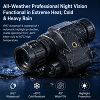 Infrared Tactical Night Vision Monocular GEN2 Plus FOM1600 300g Lightweight Helmet Mounted NVG 1KM Distance for Hunting