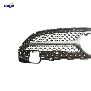 Calandre avant de course GUGO W205 pour Mercedes Classe C W206 2022, motif étoile diamant, argentée, pièces de remplacement pour pare-chocs extérieur - Product Image 4
