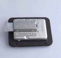 Serrure de caravane pour boîte à outils, verrou à palette en acier inoxydable durable, argent/noir, loquet pour camping-car