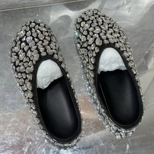 2026 New Premium Crystal-Embellished Black <b>Slide</b> Sandals Rhinestone-Encrusted Statement Casual Slippers - Product Image 4
