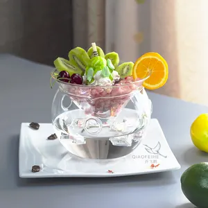 Креативная Стеклянная чаша для сухого льда, набор посуды, стеклянная чаша, Набор стеклянной посуды, посуда