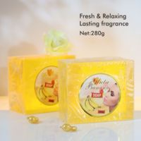 Savon blanchissant à la banane biologique de marque OEM, soin anti-âge de la peau, anti-taches brunes, anti-acné, savon solide pour le corps et le visage, utilisation quotidienne