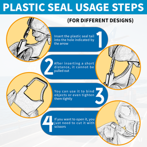 etiqueta de cable ABS de alta calidad y alta seguridad candado etiqueta de cremallera de Seguridad sellada - Product Image 5