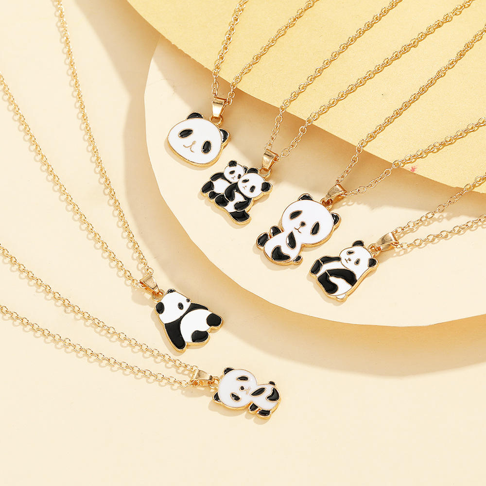 Custom Personalized Panda Pendant Necklace Gold Plated Fashion