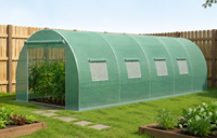 Serre de jardin pliable facile à assembler, imperméable, mini-serre tunnel en feuille d'aluminium pour jardin