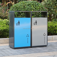 Mall Metal 50L Poubelles commerciales grande capacité Poubelle classée Poubelle de recyclage Poubelles 13 gallons Street
