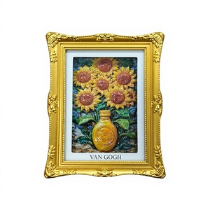 Tableaux Mondialement Célèbres, Aimants <span class=keywords><strong>de</strong></span> Réfrigérateur Stéréo 3D, Figurines Décoratives, Série <span class=keywords><strong>Van</strong></span> <span class=keywords><strong>Gogh</strong></span>, Artisanat en Résine, Souvenirs, Objets <span class=keywords><strong>de</strong></span> Collection - Product Image 1