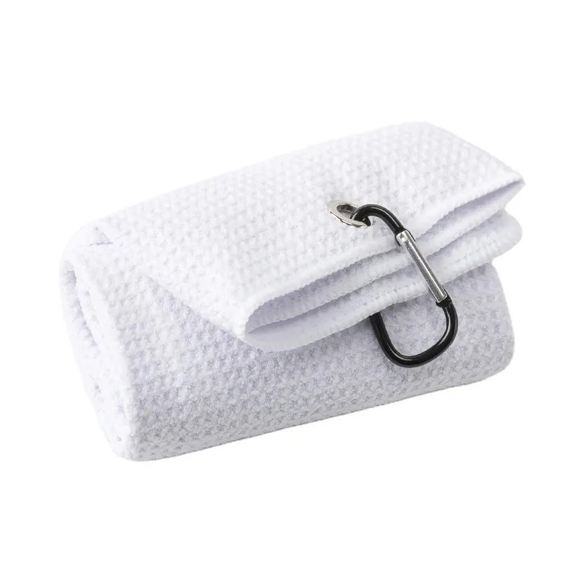 Biểu Tượng Tùy Chỉnh Trống Microfibre Sợi Nhỏ Waffle Thể Thao Khăn 23X15 Inches Phòng Tập Thể Dục Chơi Golf Khăn Với Móc